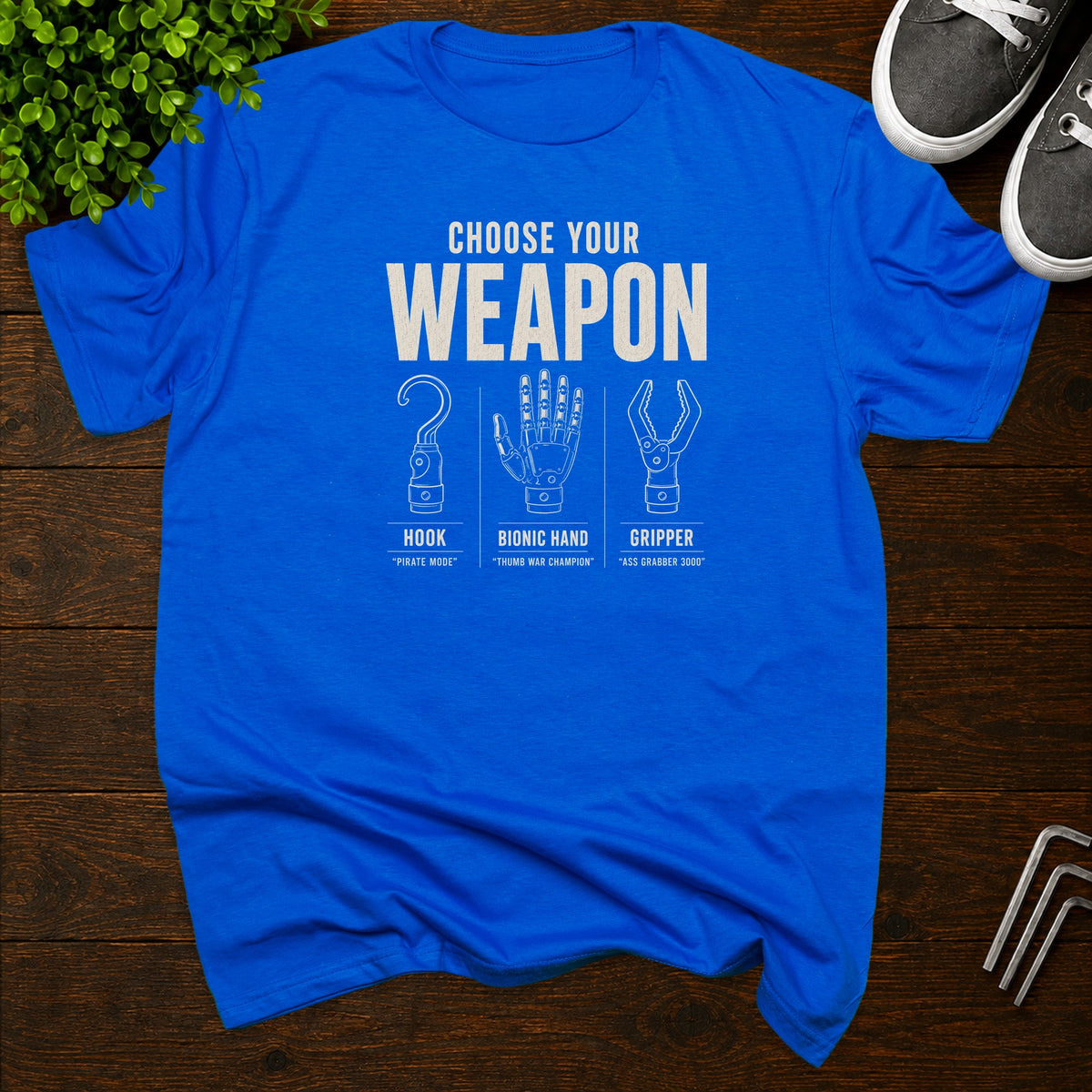 Choose your weapon (Arm Amputee) T-Shirt